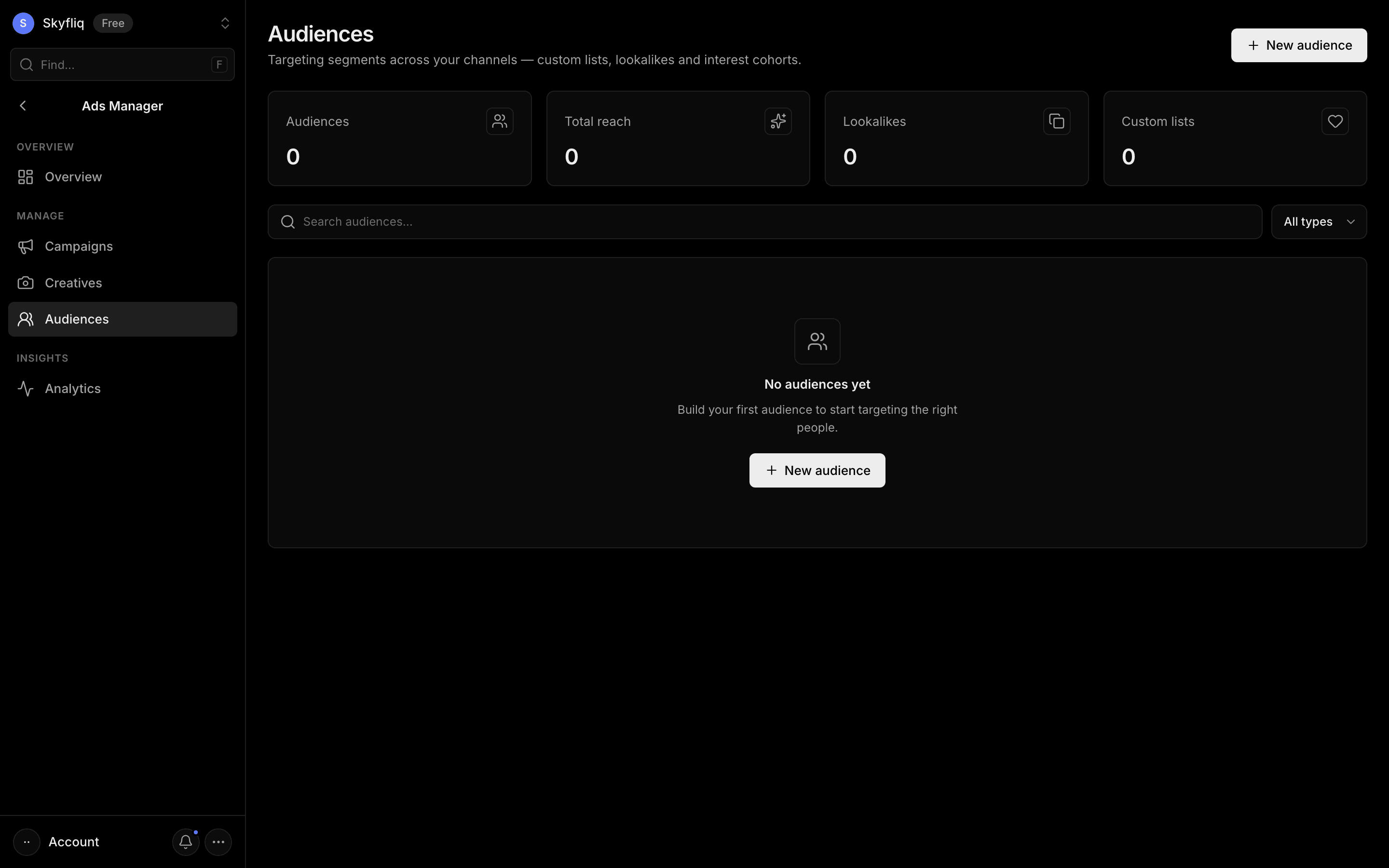 Audiences screenshot