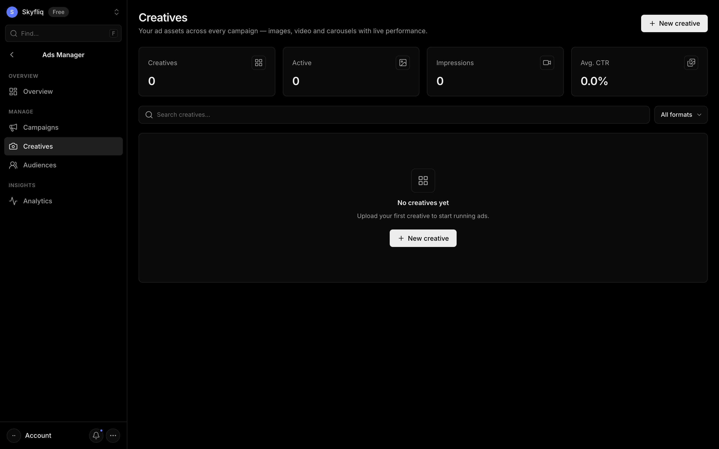 Creatives screenshot