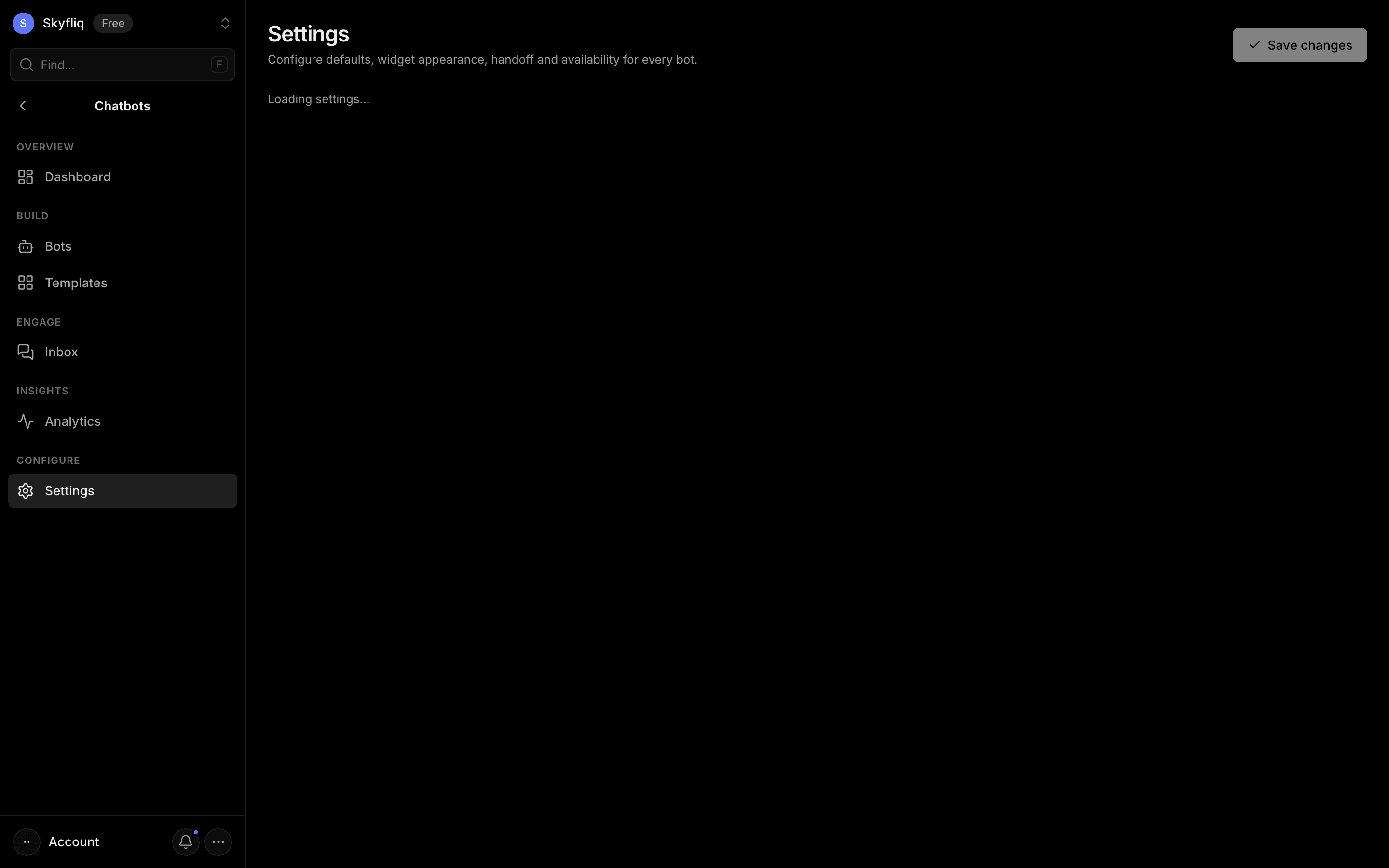 Settings screenshot