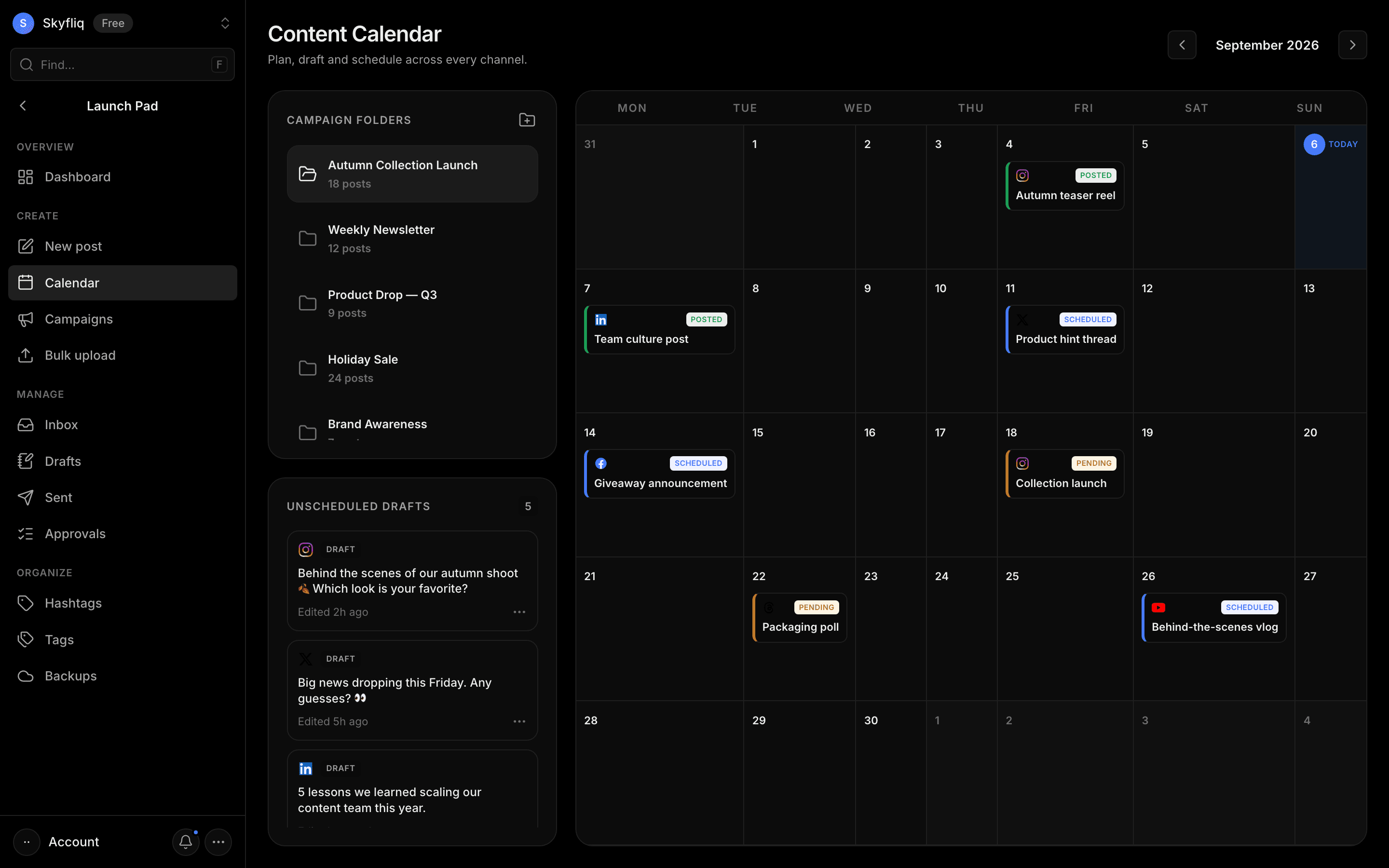 Calendar screenshot