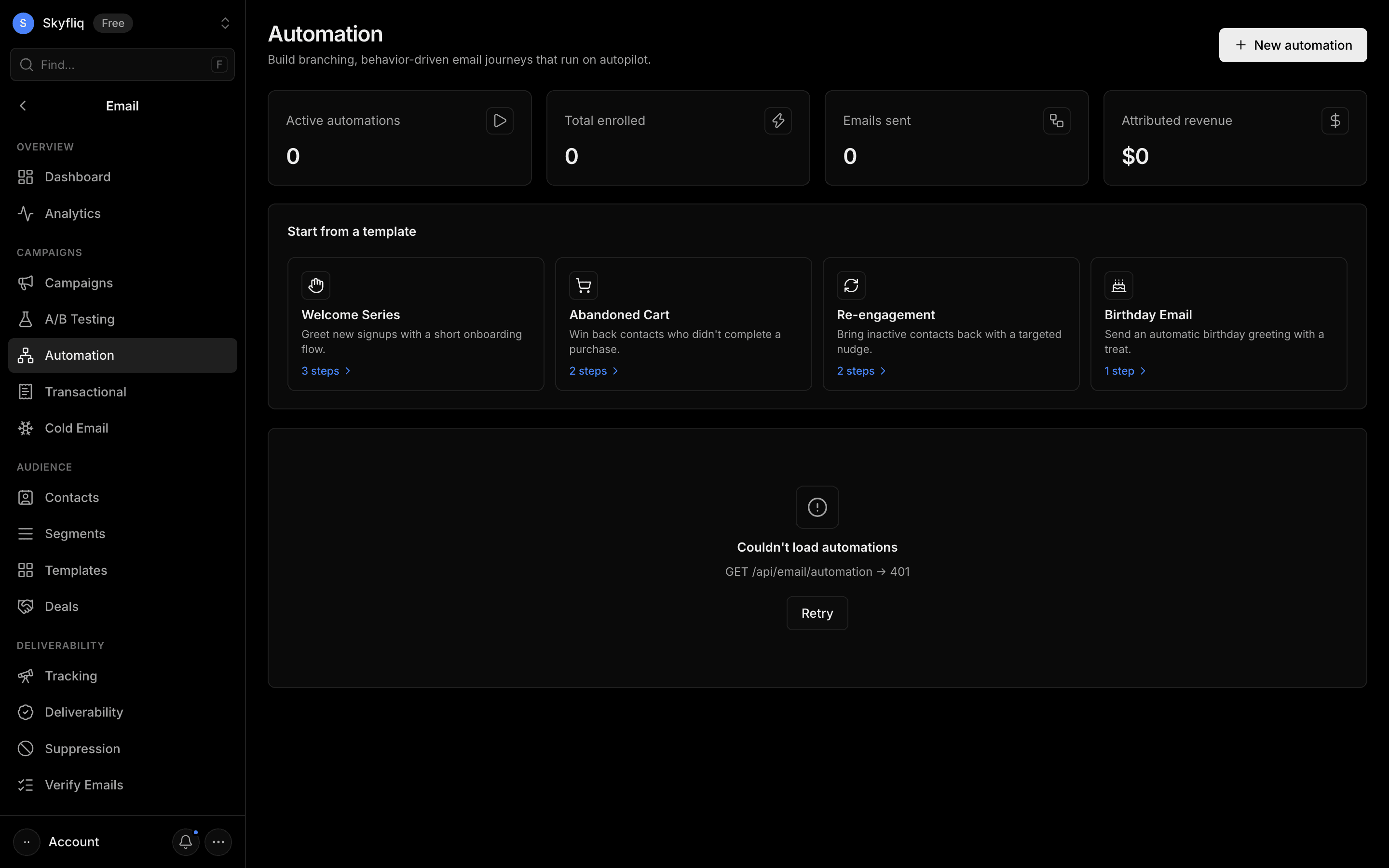 Automation screenshot