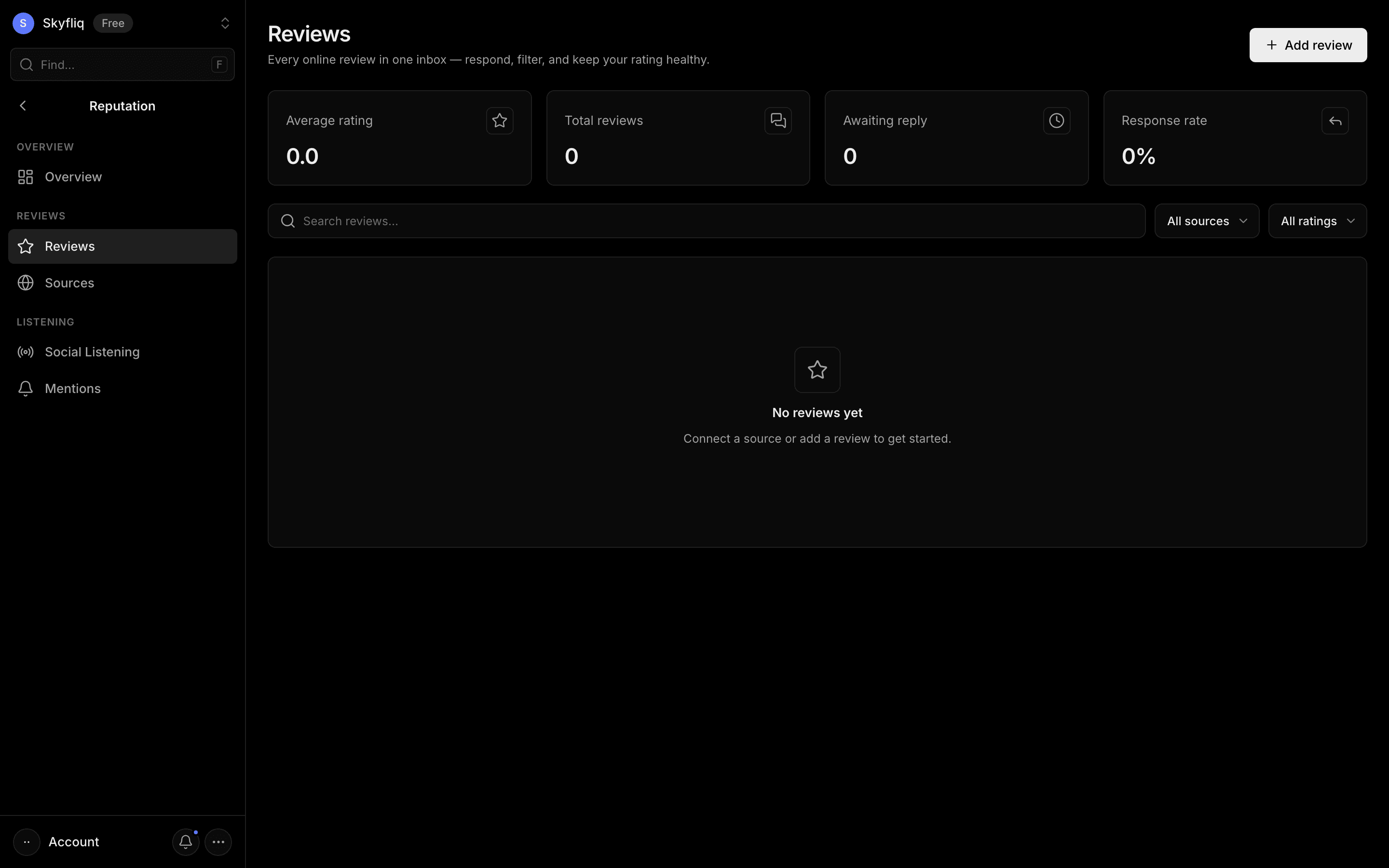 Reviews screenshot